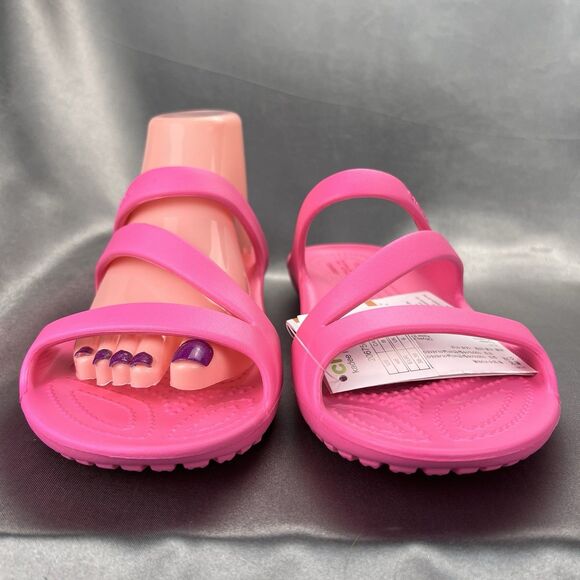 Crocs Kadee II Strappy Sandals Women's 8 Crush Pink Iconic Comfort Summer Slides - Picture 8 of 17